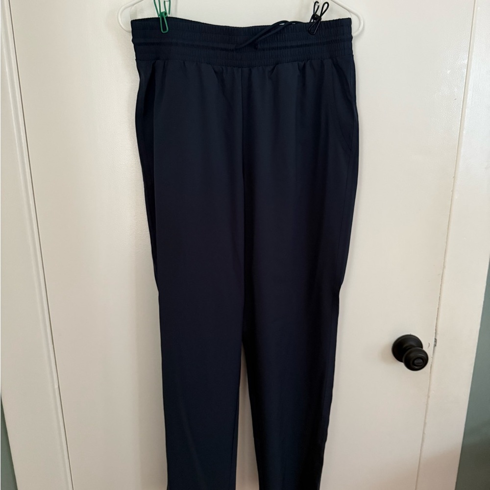 Navy Blue high rise “runaround” pants
